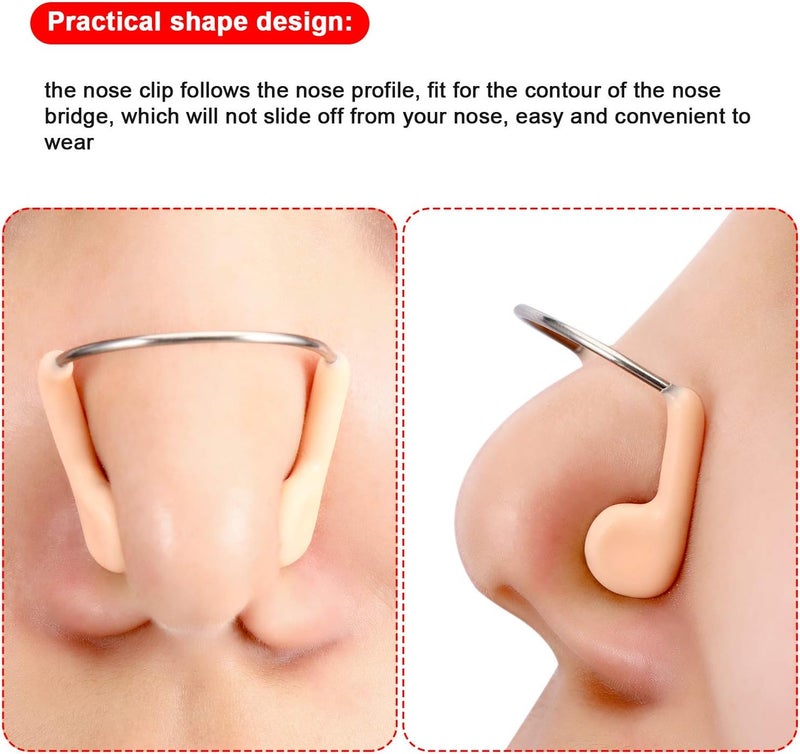 Fiada 12 Pieces Swimming Nose Plug Metal Swim Nose Clip for Adult Training Swimming Beginners - Image 5